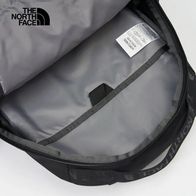 【The North Face】北面男女款黑色DWR防潑水便捷舒適休閒後背包｜52TB4HF