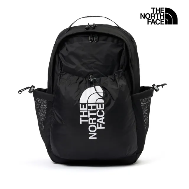 【The North Face】北面男女款黑色DWR防潑水便捷舒適休閒後背包｜52TB4HF