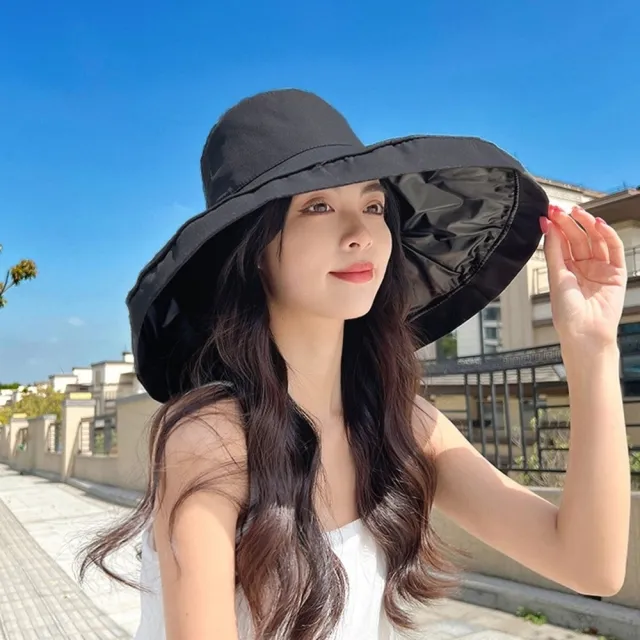 【橘魔法】素色布面寬帽沿遮陽帽 附防風繩 大帽沿 大人 帽子 遮陽 防曬帽 漁夫帽 盆帽 配件
