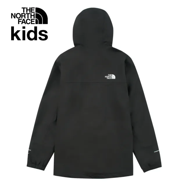 【The North Face】北面兒童黑色DryVent防水透氣衝鋒衣｜8A48KX7(外套)