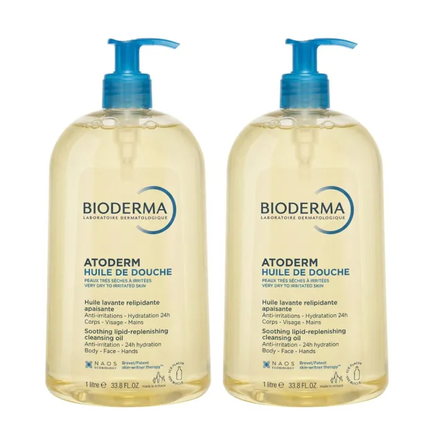 【BIODERMA】舒益輕 沐浴油 1000ml 二入組(溫和潔淨乾癢肌 平行輸入)