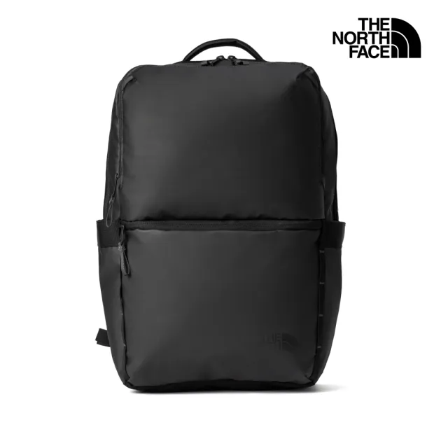 【The North Face】北面男女款黑色多隔層方形休閒後背包|81DMKT0(筆電包/登山包)