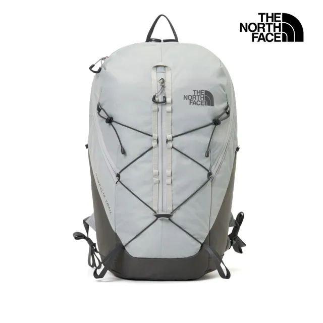 【The North Face】北面男女款灰色舒適背負休閒後背包｜8E9ZRO5(筆電包/登山包)