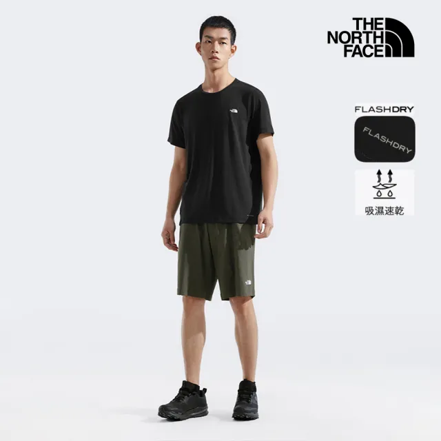 【The North Face】北面男款黑色吸濕排汗短袖T恤|8EXVJK3