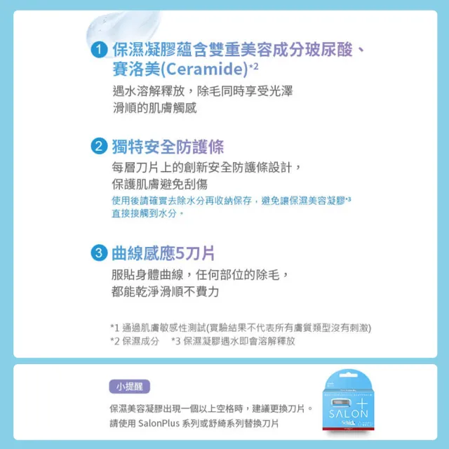 【Schick 舒適牌】舒綺極 Salon Plus 仕女除毛刀 敏感肌用(1刀把1刀片)