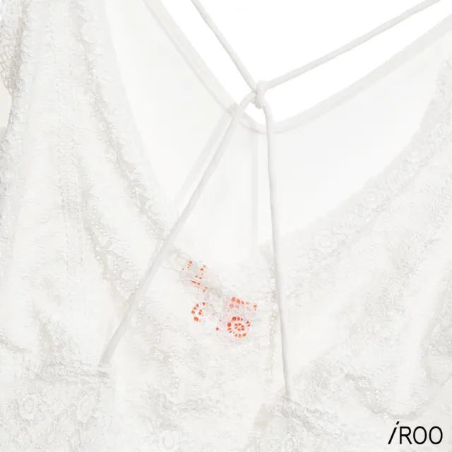 【iROO】異材質V領針織背心
