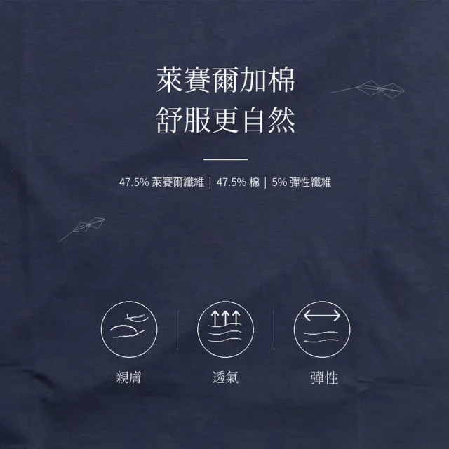 【NST JEANS】男款短袖T恤 | 涼感天絲棉 親膚萊賽爾 柔軟透氣 航標藍 加大尺碼 397-80010