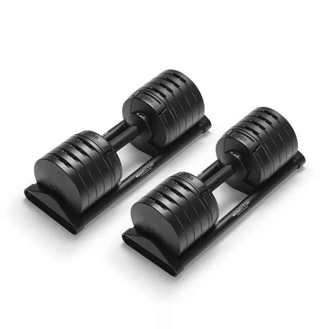 【NUO】S240可調式啞鈴40KG-2入(極致黑)
