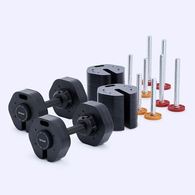 【Tixteel】XT-GRIP MAX快鎖組合式啞鈴 50公斤(2入) 總重100公斤