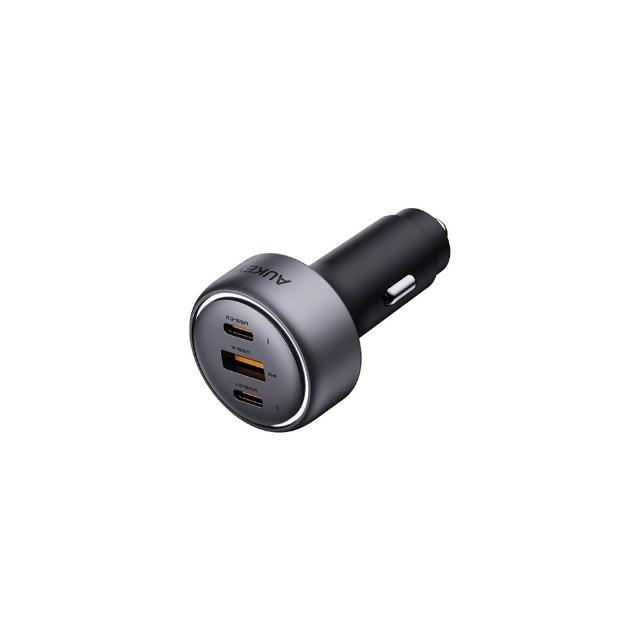 【AUKEY】三孔100W PD快充車用充電器/點菸器 CC-P3(三孔輸出 五倍快充)