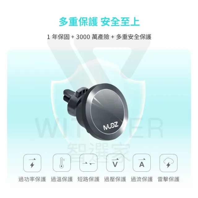 MagCharge DriveMate RGB 15W（TN166）磁吸無線充電車用支架(光效隨心 駕馭未來)