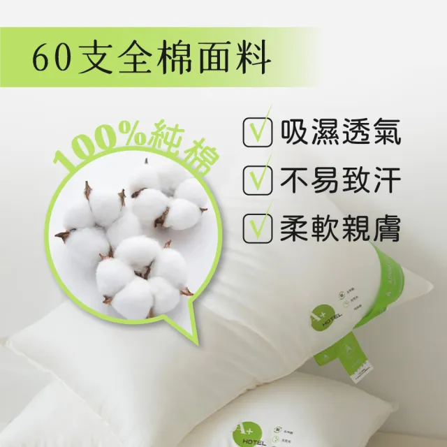 【Pure Sleep 純好眠】杜邦防蟎飯店枕芯-高枕款(飯店枕頭 水洗枕頭 防蟎枕 抗菌枕 羽絲絨枕 枕頭)