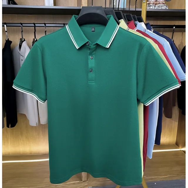【米蘭精品】現貨+預購POLO衫男短袖上衣高彈力男裝上衣高爾夫球衫透氣潮流百搭男襯衫10色74ng17