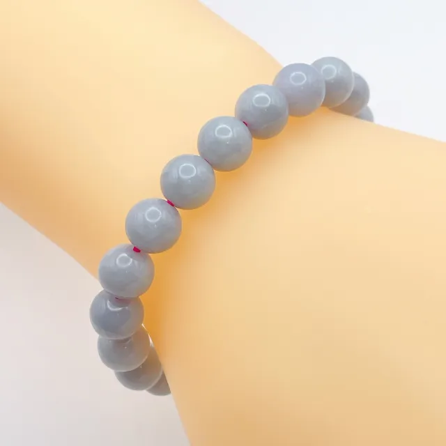 【琪臻珠寶】天然A貨翡翠糯種紫羅蘭圓珠手珠手串(9mm圓珠_紫羅蘭_緬甸玉手串_618狂歡節_限時搶購)