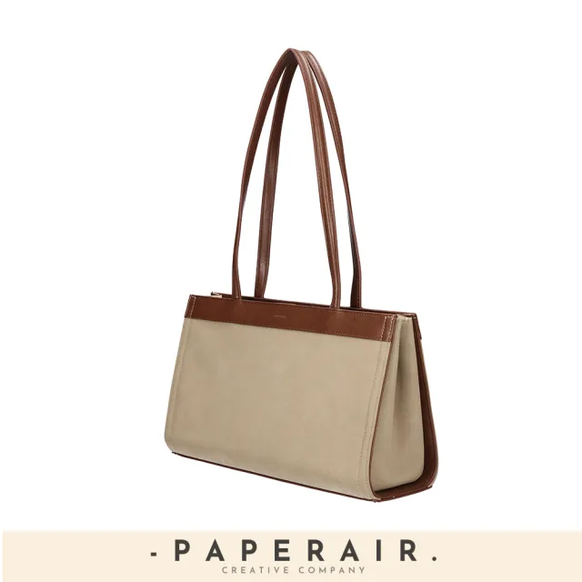 【WHOSE BAG】雙11 韓國 PAPERAIR 法式雅致雙帶方形托特包｜女用肩背手提包 優雅通勤包 NO.WBPR0