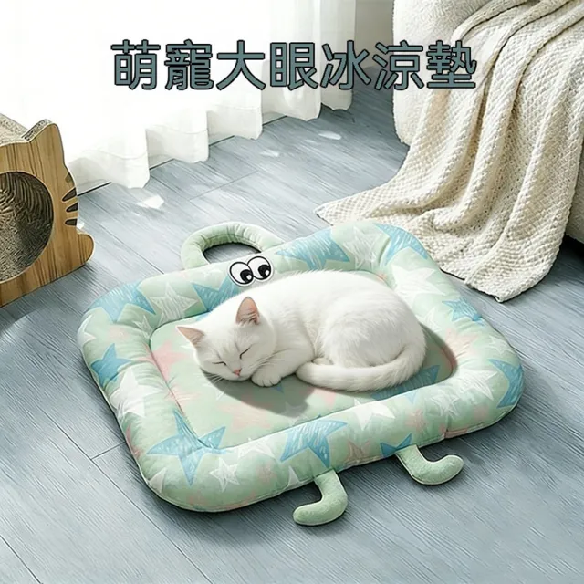 【Quality 聚家】寵物冰絲墊 貓咪墊 狗窩 夏季寵物墊 睡墊 透氣冰絲 防滑防咬 親膚柔軟 XL碼 80*60CM