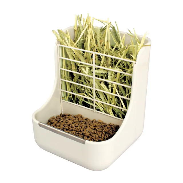 【GEX】愛兔固定式雙用省位容器寬15×深17.5×高18cm (小動物碗、兔用餵食容器)
