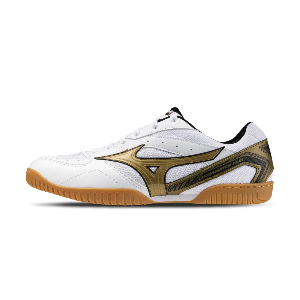 MIZUNO 美津濃】Crossmatch Plio RX4 男鞋女鞋白金色運動桌球鞋休閒鞋