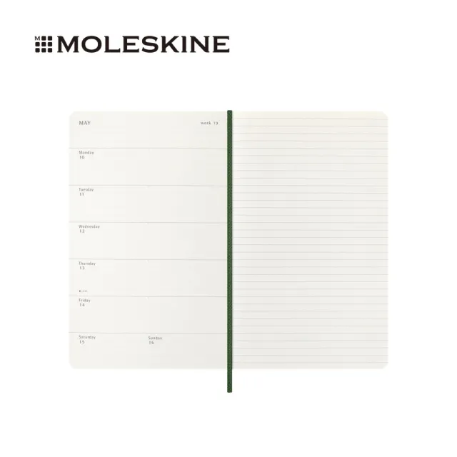 【MOLESKINE】2026-27 18個月週記軟皮手帳 - L型/墨綠