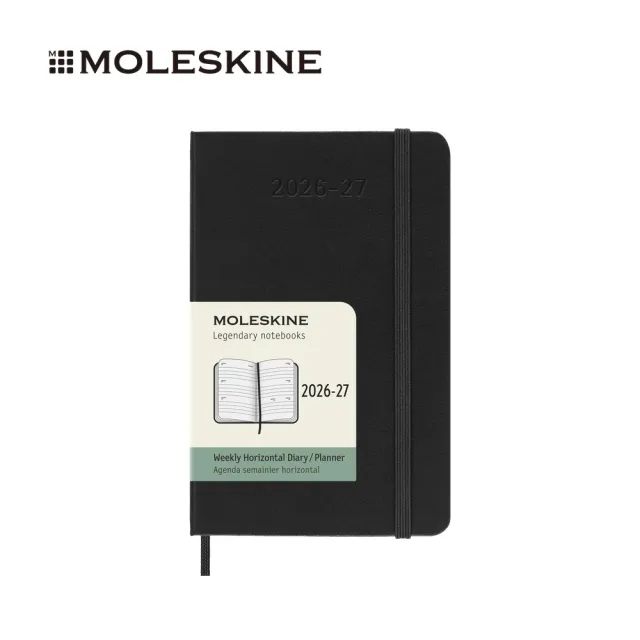 【MOLESKINE】2026-27 18個月橫式週記硬皮手帳 - 口袋/黑