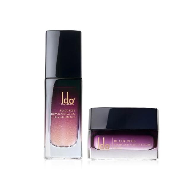 【Ido 船井醫朵】黑玫瑰抗老乳霜50ml+黑玫瑰緊膚金萃30ml(厚敷撫紋/提亮好氣色/全效抗老組)