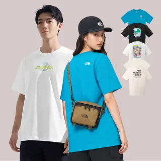 【The North Face】MOMO獨家款｜北面男女款純棉吸濕排汗印花短袖T恤 (多款任選)
