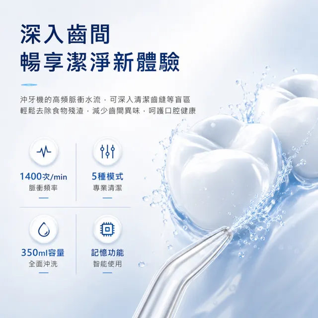 【Kolin 歌林】攜帶型電動沖牙機/洗牙器/沖牙器(KTB-JB221 共附6只噴嘴頭)
