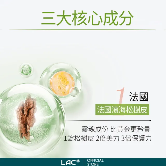 【LAC 利維喜】法國松樹皮新客嚐鮮組(共25錠/葡萄籽/OPCs/黃少祺愛用/青春/花青素)