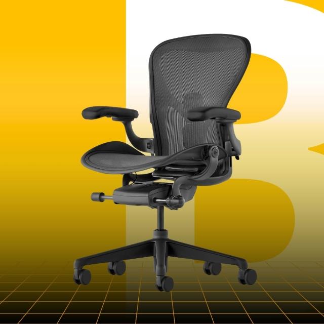 【Herman Miller】Aeron 全功能 - 石墨黑｜B SIZE｜世代家具｜原廠授權代理商(人體工學椅/電腦椅/辦公椅)
