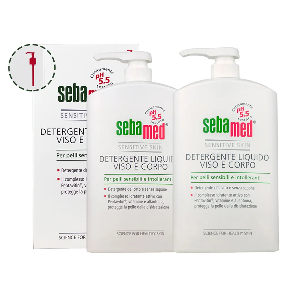 【SEBAMED 施巴】ph5.5潔膚露1000ml共2入(航空版)