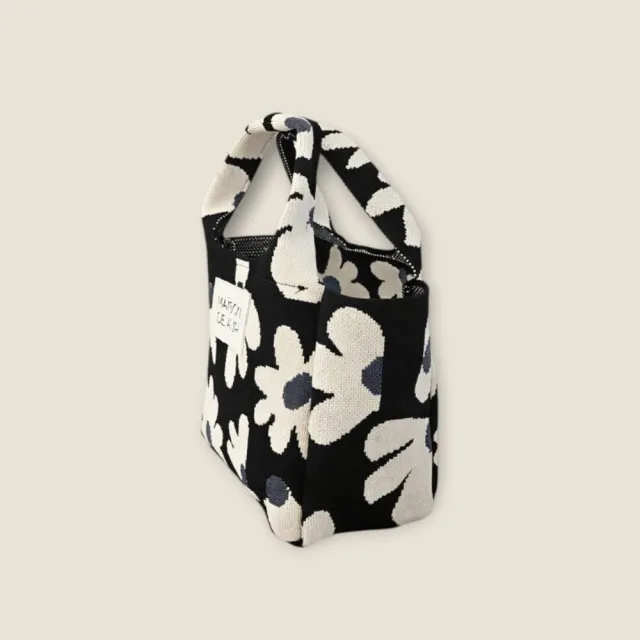 【MAISON DE AURI】雙11 Happy Spring Bags｜小確幸-Black Daisy 小提包 / 厚針織