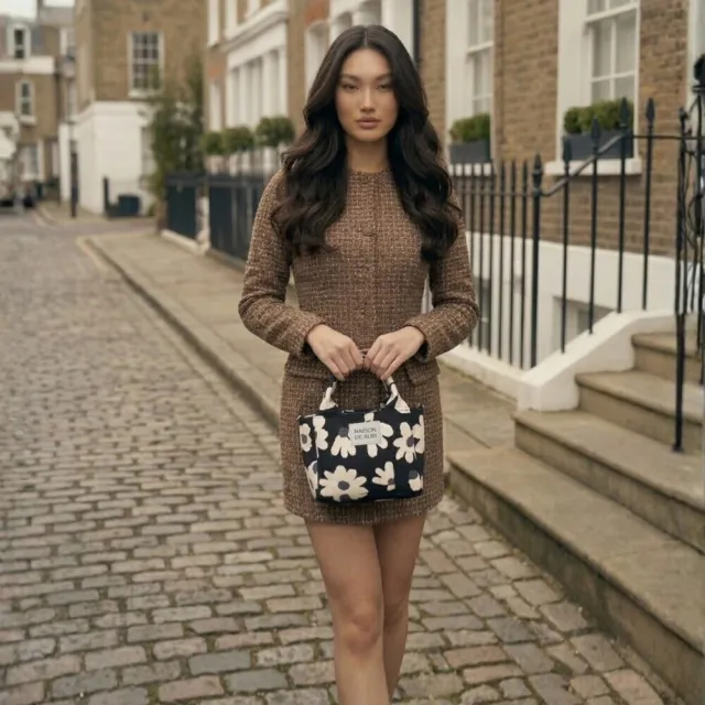 【MAISON DE AURI】雙11 Happy Spring Bags｜小確幸-Black Daisy 小提包 / 厚針織