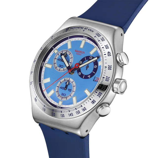 【SWATCH】SKY REFLECTIVE 金屬手錶/男錶/女錶/瑞士製造 YVS541 (43mm)
