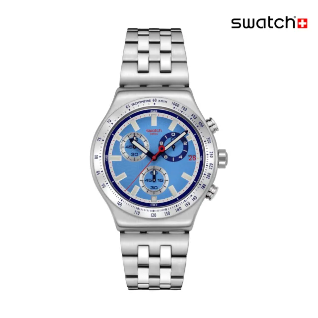 【SWATCH】MIDDAY IN THE MIRROR 金屬手錶/男錶/女錶/瑞士製造 YVS541G (43mm)