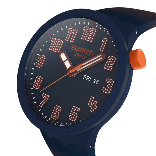 【SWATCH】ESSENTIALLY CONFIDENT 大錶面手錶/男錶/女錶/瑞士製造 SB01S700(47mm)