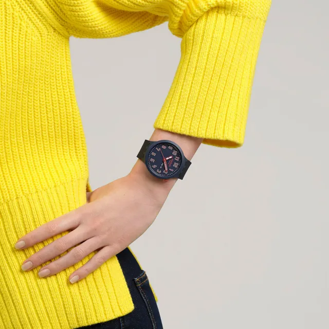 【SWATCH】ESSENTIALLY CONFIDENT 大錶面手錶/男錶/女錶/瑞士製造 SB01S700(47mm)