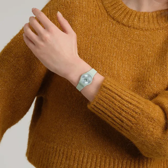 【SWATCH】SERENITY OF SAGE 經典手錶/女錶/瑞士製造 LG131(25mm)