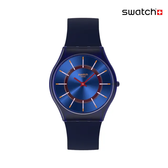 【SWATCH】VERY JAZZY BERRY 超薄手錶/男錶/女錶/瑞士製造 SS08N117(34mm)