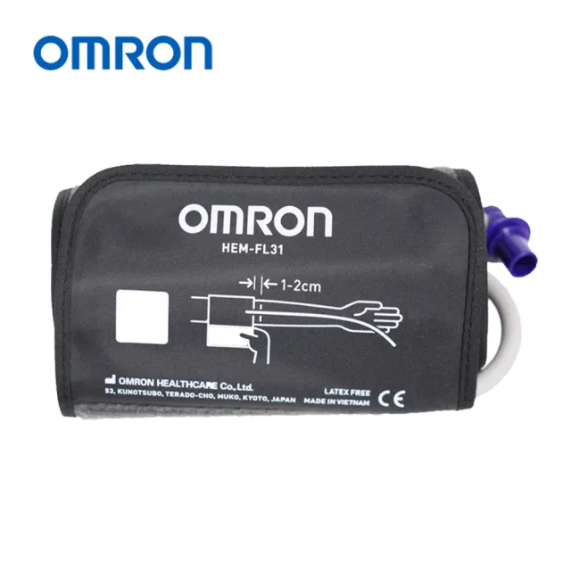 【OMRON 歐姆龍】原廠血壓計壓脈帶第三代-硬式含接頭(22-42cm HEM-FL31)