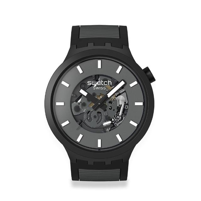【SWATCH】PAST THE HORIZON 大錶面手錶/男錶/女錶/瑞士製造 SB05B113(47mm)