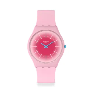 【SWATCH】RADIANTLY PINK 超薄手錶/男錶/女錶/瑞士製造 SS08P110(34mm)