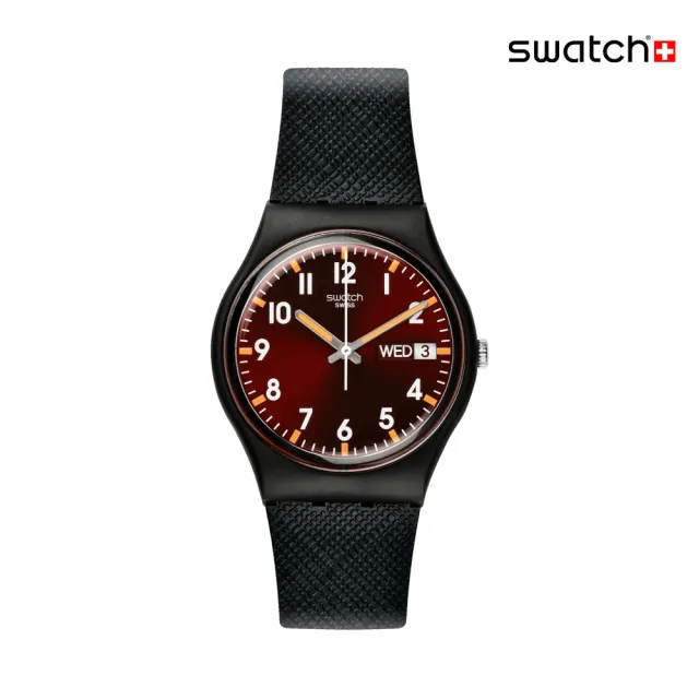 【SWATCH】SIR RED 經典手錶/男錶/女錶/瑞士製造 SO28B704(34mm)
