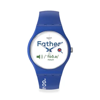 【SWATCH】ALL ABOUT DAD 經典手錶/男錶/女錶/瑞士製造 SO29Z704(41mm)