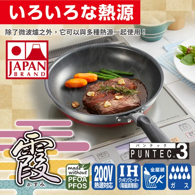 【TAKECAN 竹原】日本製霞星空銀IH不沾平炒鍋28cm(含蓋)可用金屬鏟/不挑爐具