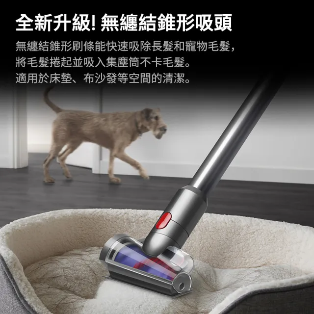 【dyson 戴森】V12 SV46 Detect Slim Total Clean 強勁輕量智慧無線吸塵器 MOMO獨家升級版 (雙主吸頭)