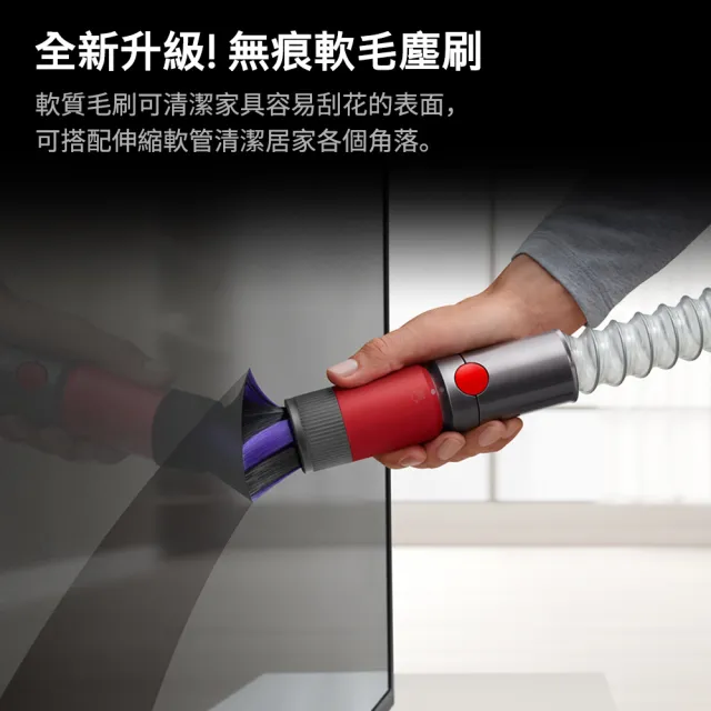 【dyson 戴森】V12 SV46 Detect Slim Total Clean 強勁輕量智慧無線吸塵器 MOMO獨家升級版 (雙主吸頭)