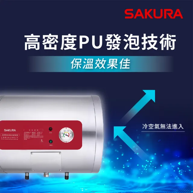 【SAKURA 櫻花】儲熱式電熱水器EH0810AL6(原廠安裝-官方直營)
