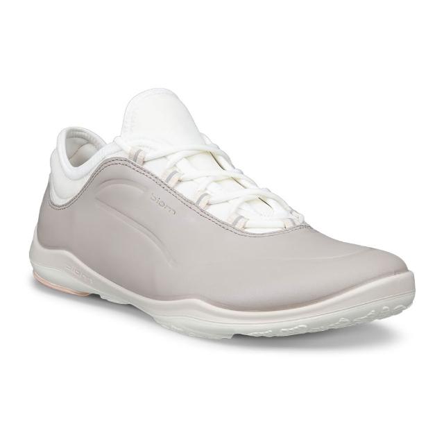 【ecco】BIOM LITE TR W 健步戶外簡約皮革運動 女鞋(暖米棕/白色 84013361705)