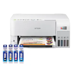 【EPSON】官方直營 搭1組T00V原廠1黑3彩墨水★L3556 三合一Wi-Fi智慧遙控連續供墨複合機