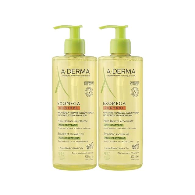 【A-DERMA 艾芙美】官方直營益護佳沐浴露500ml 2入組(舒緩乾癢/泡泡露/嬰幼適用)